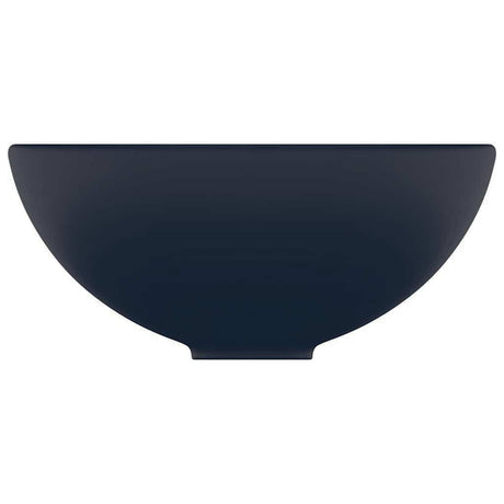 Vidaxl wastafel rond 32,5x14 cm keramiek mat donkerblauw