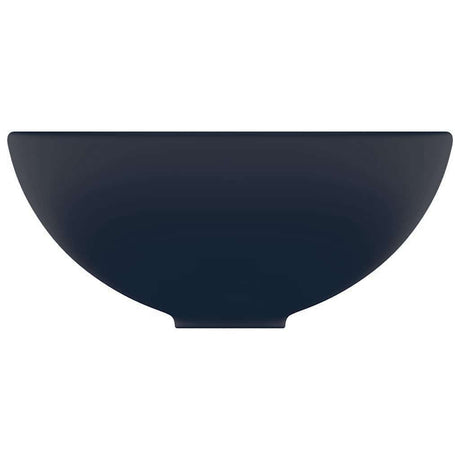 Vidaxl wastafel rond 32,5x14 cm keramiek mat donkerblauw