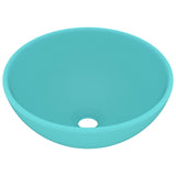 VIDAXL WASHBASIN Runda 32,5x14 cm ceramiczna Matt Light Green