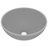 Vidaxl Washbasin Round 32,5x14 cm keramic matný světle šedá