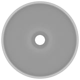Vidaxl wastafel rond 32,5x14 cm keramiek mat lichtgrijs