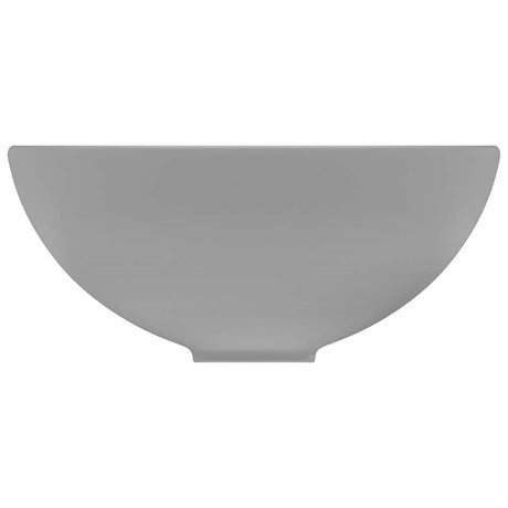 Vidaxl wastafel rond 32,5x14 cm keramiek mat lichtgrijs