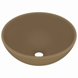 Vidaxl Washbasin omkring 32,5x14 cm keramisk matcreme