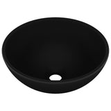 Vidaxl wastafel rond 32,5x14 cm keramiek matzwart