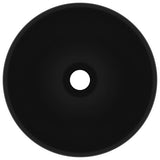 Vidaxl wastafel rond 32,5x14 cm keramiek matzwart