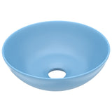 Vidaxl Washcasin Round Ceramic Blue Blue