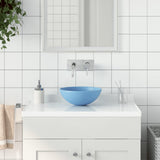 Vidaxl Washcasin Round Ceramic Blue Blue