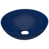 Vidaxl Washbasin Round céramique bleu foncé