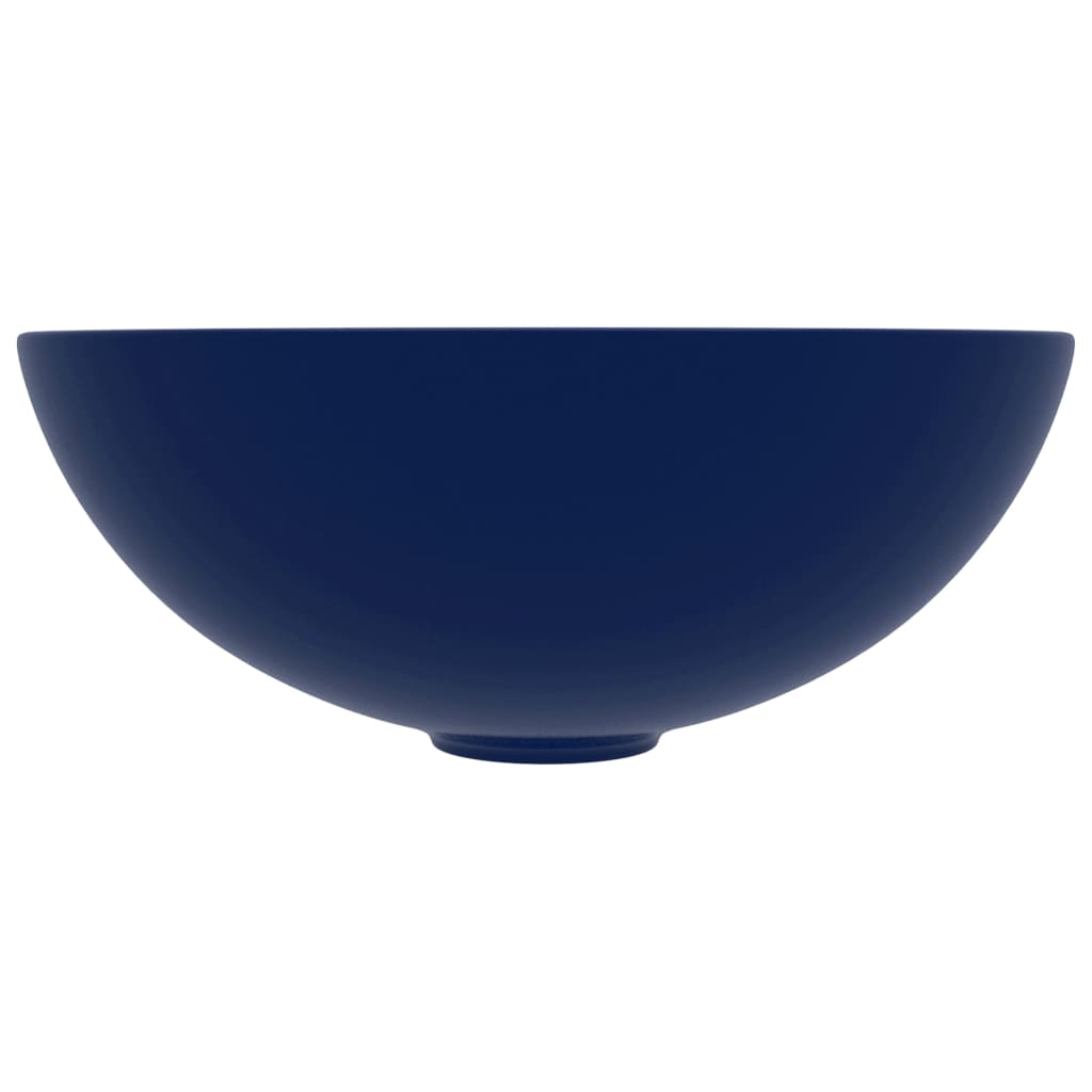 Vidaxl Washbasin rotondo in ceramica blu scuro