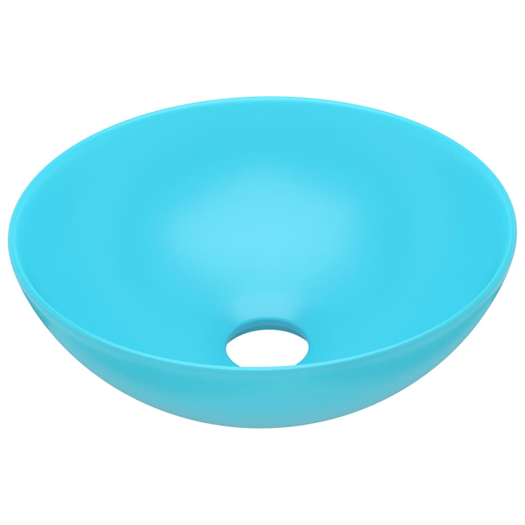 Vidaxl Washbasin Round Ceramic Light Green