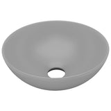 Vidaxl wastafel rond keramiek lichtgrijs