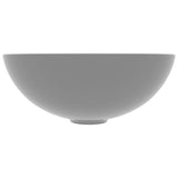 VidaXL Washbasin Round Ceramic light gray