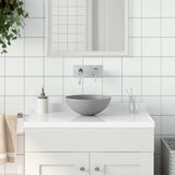 Vidaxl Washbasin Cerámico redondo gris claro