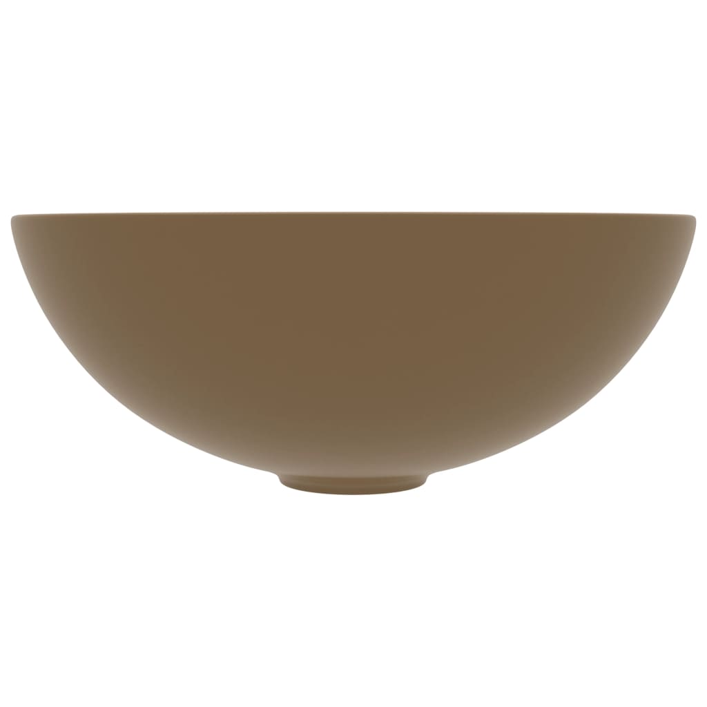 Vidaxl Washbasin Round Ceramic Matcream