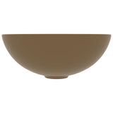 Vidaxl Washbasin Round Ceramic Matcream