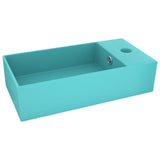 Vidaxl Washbasin med landing keramisk lysegrøn