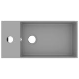 Vidaxl wastafel met overloop keramiek lichtgrijs