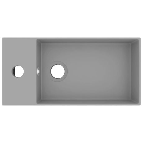 Vidaxl wastafel met overloop keramiek lichtgrijs