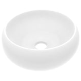 Vidaxl Washbasin omkring 40x15 cm keramisk mat hvid