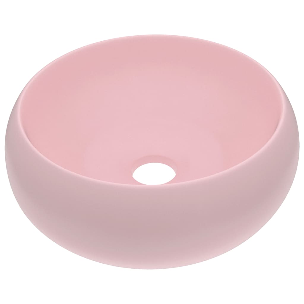 Vidaxl Washbasin Round 40x15 cm Matpown in ceramica