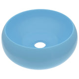 Vidaxl Washbasin Round 40x15 cm Keramisk Matt Light Blue