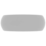 Vidaxl wastafel rond 40x15 cm keramiek mat lichtgrijs