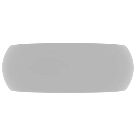 Vidaxl wastafel rond 40x15 cm keramiek mat lichtgrijs