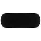 Vidaxl wastafel rond 40x15 cm keramiek matzwart