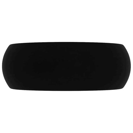 Vidaxl wastafel rond 40x15 cm keramiek matzwart