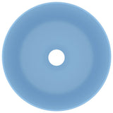 Vidaxl wastafel rond 40x15 cm keramiek mat lichtblauw