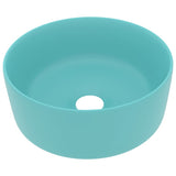 Vidaxl Washbasin Round 40x15 cm ceramiczny Matt Light Green