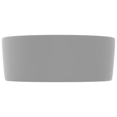 Vidaxl wastafel rond 40x15 cm keramiek mat lichtgrijs