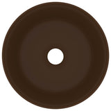 Vidaxl Washbasin Round 40x15 cm Cerámico Matt Dark Brown