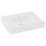 VIDAXL WASHBAIN mit TAP -Loch 60x46 cm Keramikmatte Weiß