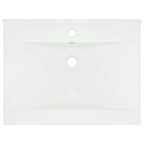 Vidaxl wastafel met kraangat 60x46 cm keramiek matwit