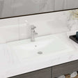 Vidaxl wastafel met kraangat 60x46 cm keramiek matwit