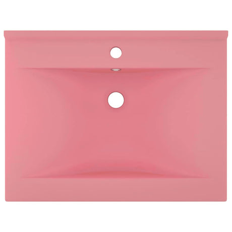 Vidaxl wastafel met kraangat 60x46 cm keramiek matroze