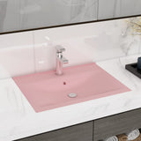 Vidaxl Washingin avec trou du robinet 60x46 cm en céramique rose