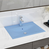 Vidaxl Washbasin con agujero de grifo 60x46 cm cerámico mate azul claro