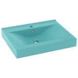 Vidaxl Washbasin med Tap Hole 60x46 cm keramisk Matt Light Green