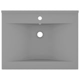 Vidaxl Washbasin con foro di rubinetto 60x46 cm in ceramica grigio chiaro