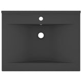 VidaXL Washbasin with tap hole 60x46 cm Ceramic matt dark gray