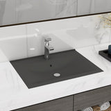 VidaXL Washbasin with tap hole 60x46 cm Ceramic matt dark gray