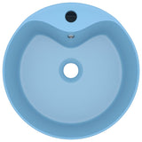 VidaXL Washbasin with landing 36x13 cm ceramic matt light blue