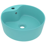 VidaXL Washbasin with landing 36x13 cm ceramic matt light green