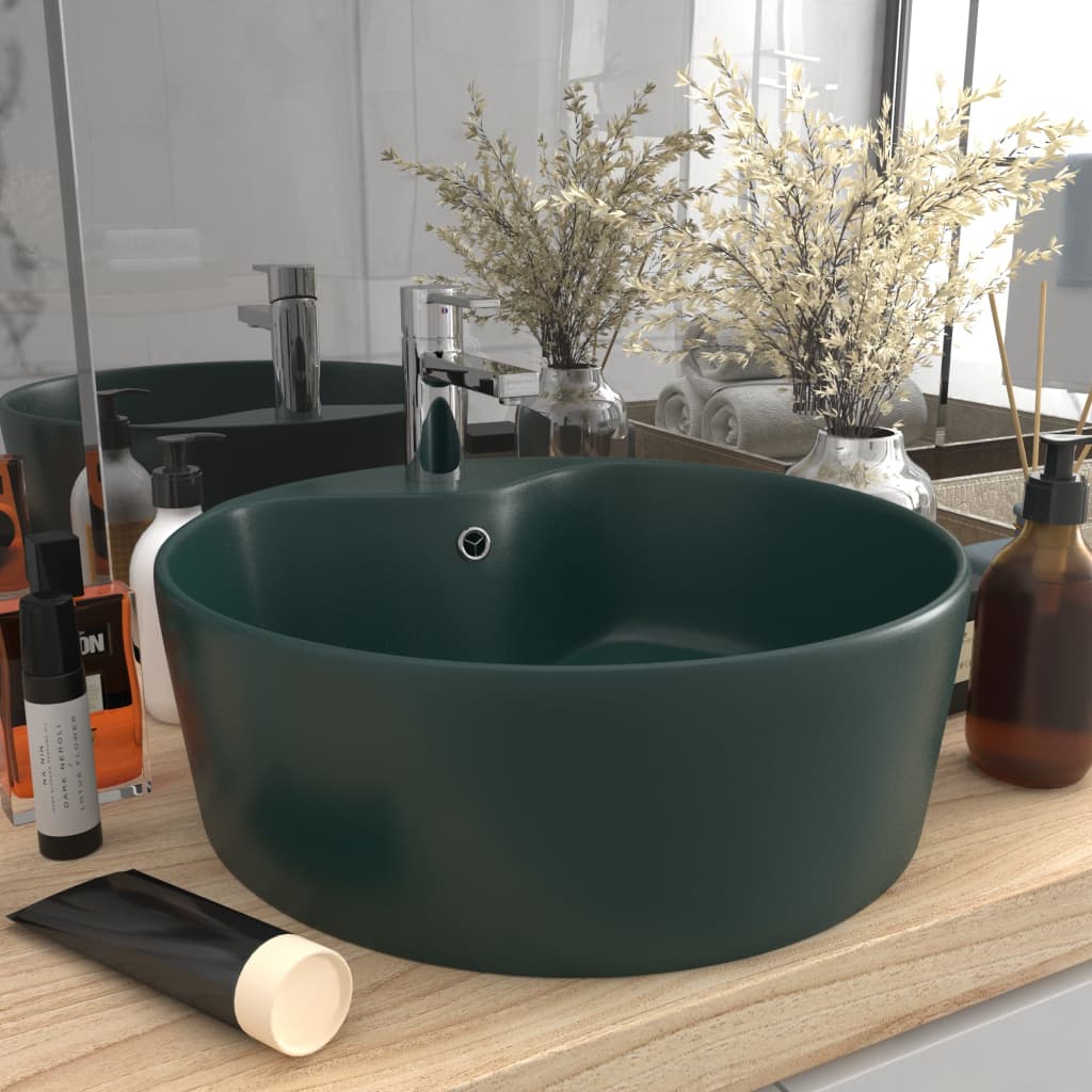 Vidaxl WASHBASIN s přistáním 36x13 cm keramic Matt Dark Green