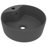 VidaXL Washbasin with landing 36x13 cm Ceramic matt dark gray