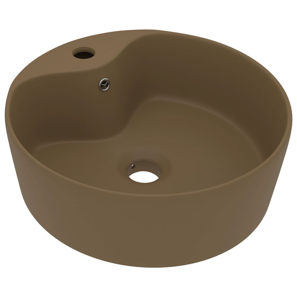 BIDAXL WASHBASIN MED LANDING 36X13 CM CERAMIM MAT CREAM