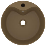 Vidaxl Washbasin con atterraggio 36x13 cm Crema di tappetino in ceramica