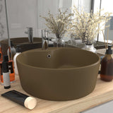 Vidaxl Washbasin con atterraggio 36x13 cm Crema di tappetino in ceramica